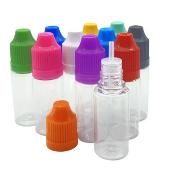 100шт Пустых пластиковых бутылочек с иглами объемом 10 МЛ С защитной крышкой для детей и длинным тонким наконечником Контейнер для ПЭТ-капельницы