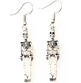 2020 Оптовая Продажа Горячих модных украшений в стиле Панк со скелетом и черепом для женщин В подарок Винтажные Серьги на Хэллоуин