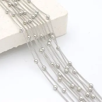 5-метровые белые бусины K, медная металлическая цепочка для изготовления ювелирных изделий, ожерелье, браслет, аксессуары 