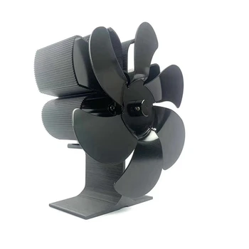 6 Лопастей Неэлектрического каминного вентилятора для домашней дровяной печи-камина, обеспечивающего циркуляцию теплого воздуха, Экономящего топливо