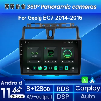 Android Автомобильный Радиоприемник Стерео для Geely EC7 2014 2015 2016 Умный Мультимедийный Видеоплеер GPS Навигация DSP RDS CarPlay Android Auto