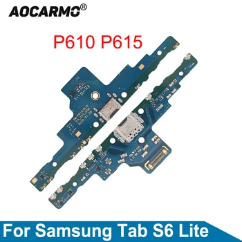 Aocarmo Для Samsung Galaxy Tab S6 Lite P610 P615 P613 P619 P615C USB Порт Для Зарядки Зарядное Устройство Разъем Док-станции Гибкий Кабель