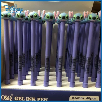 Disney 40шт Креативная Мультяшная гелевая ручка Cute 0,5 мм Черными чернилами для подписи Офисные Школьные письменные принадлежности Канцелярские принадлежности