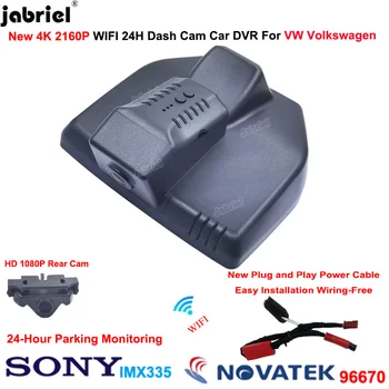 Jabriel Новый Wifi Автомобильный Видеорегистратор 24H Видеорегистратор Для 2021 2022 2023 2024 Volkswagen VW id3 ID3 ID.3 4K Видеорегистратор Передняя и Задняя Камеры
