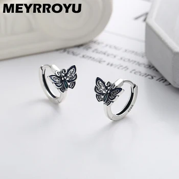 MEYRROYU Винтажные серьги-кольца с бабочками для женщин и девочек, корейская мода 2023, Новые модные ювелирные изделия, женские подарочные вечерние, свадебные сережки