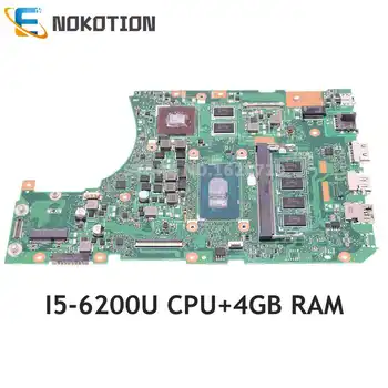 NOKOTION 60NB09Q0-MB1310 69N0SLM13A00P X556UJ_MB ОСНОВНАЯ ПЛАТА Для ASUS X556UJ X556UF Материнская плата ПК REV 1.1 I5-6200U процессор 4 ГБ оперативной памяти