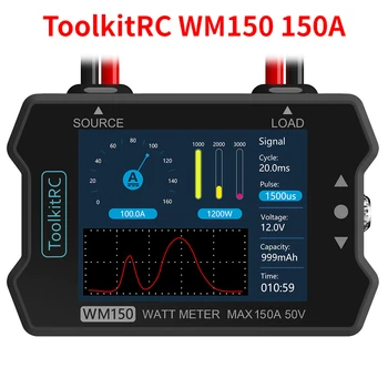 ToolkitRC WM150 150A 50 В Ваттметр Анализатор Мощности ЖК-Дисплей Мощность Напряжение Ток Тестер PWM Выход для RC FPV Дрона