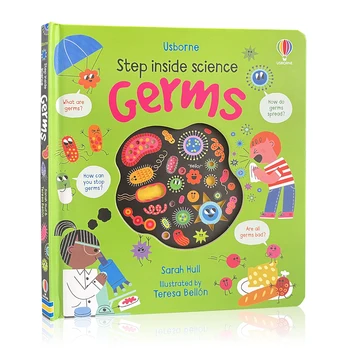 Usborne Book Step Inside Наука о микробах Обучающие Картонные книги с картинками для детей на английском языке Книги для чтения для детей