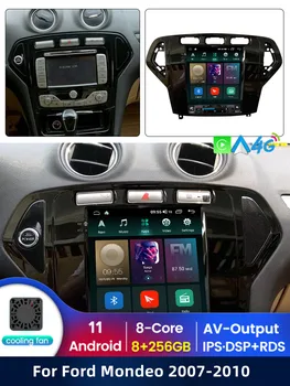 Автомобильная Интеллектуальная Система Gps Для Ford Mondeo MK4 2007-2010 Android 11 Стереоплеер Навигация Carplay 4G RDS Экран Без DVD