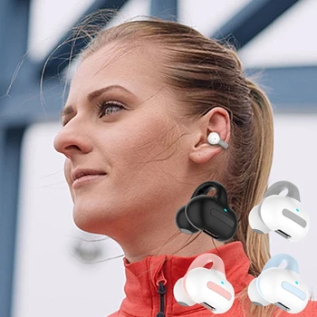 Беспроводные наушники с серьгами, наушники с динамическим зажимом для ушей, наушники HiFi Sound Life, водонепроницаемые, совместимые с Bluetooth для тренировок по бегу.
