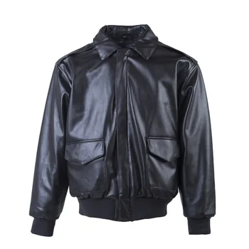 Высококачественная мужская куртка из искусственной кожи, винтажное мотоциклетное кожаное пальто, мужская байкерская одежда, куртка пилота ВВС, Кожаная куртка