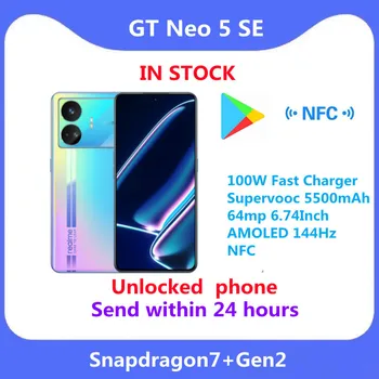 Глобальная Встроенная память Дополнительно realme GT NEO 5 se Snapdragon7 + Gen2 100 Вт Быстрое Зарядное Устройство Supervooc 5500 мАч 64 мегапикселя 6,74 Дюйма AMOLED 144 Гц NFC