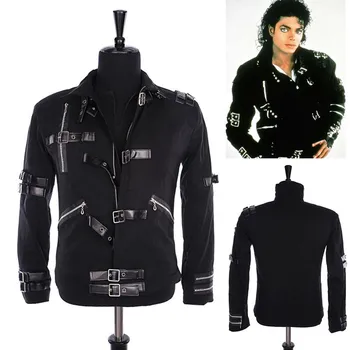 Горячая мужская куртка MJ MICHAEL JACKSON PUNK BAD BLACK JACKET FASHION COOL