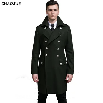 Дизайнерские куртки s-6XL для высоких и крупных мужчин, зеленое шерстяное пальто немецкой армии, темно-синий бушлат, бесплатная доставка