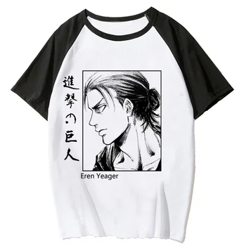Женская футболка Attack on Titan, футболки с японской мангой, женская дизайнерская уличная одежда 2000-х годов