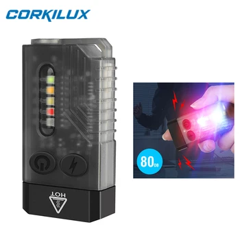 Зарядные цветные рабочие лампы CORKILUX Type-C, магнитный зуммер, брелок EDC, светодиодный фонарик с батареей V10, фонарь для ремонта автомобилей