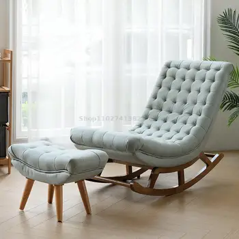 Кресло-качалка для взрослых, домашний повседневный диван, кресло для отдыха для одиноких беременных женщин, роскошное кресло-качалка Nordic Light