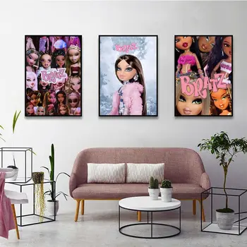 Кукла Братц Классический аниме Плакат Наклейка на Белую бумагу DIY Room Bar Cafe Nordic Home Decor