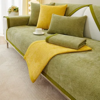 Летний новый коврик для диванных полотенец из синели Four Seasons, универсальная диванная подушка, коврики для сидений, современный нескользящий чехол для дивана для гостиной