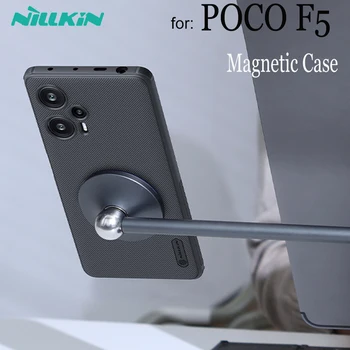 Магнитный чехол Nillkin для POCO F5 Case, задняя крышка из сверхматового твердого пластика, мягкий защитный чехол из ТПУ для телефона Xiaomi POCOF5