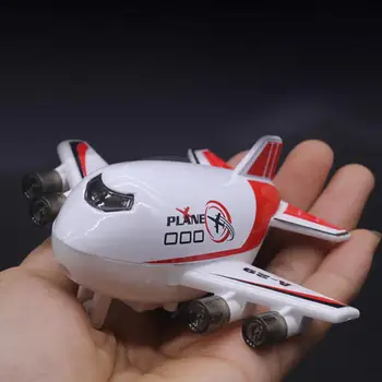 Мини Мультяшный самолет Модель самолета из сплава с откидной спинкой Декор стола Детские развивающие игрушки для детей в подарок