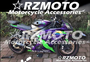 Новые Комплекты Обтекателей Мотоцикла ABS Подходят Для Yamaha YZF 600 R6 2008 2009 2010 2011 2012 2013 2014 2015 2016 Пользовательские Фиолетово-Зеленые