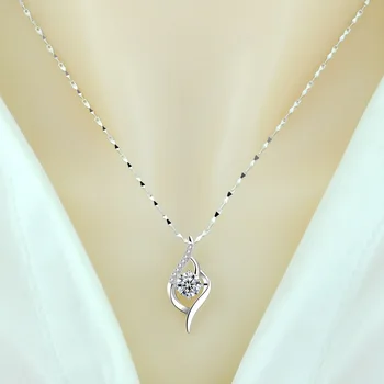 Ожерелье Женское из стерлингового серебра 925 пробы, подвеска из розового золота, элегантное серебряное ожерелье высокого качества Ins, подарки для девочек.