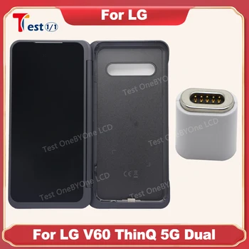 Оригинал Для LG V60 ThinQ 5G Двойной ЖК-Вторичный Экран Сенсорный Экран Дигитайзер В Сборе Для Замены Зарядного Адаптера LG V60