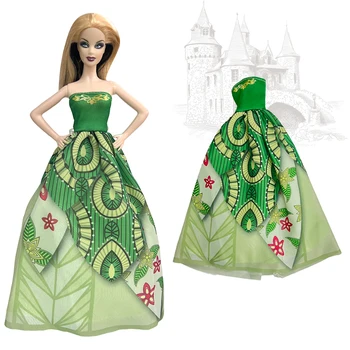 Официальное зеленое благородное платье куклы royal garden party ручной работы с цветочным рисунком платье эльфа для куклы Барби 1/6 меняющаяся игрушка