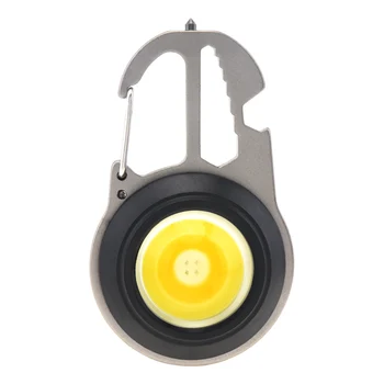Перезаряжаемый рабочий светильник, мини-брелок для ключей, дорожный фонарик, брелок для рыбалки с отверткой, гаечным ключом, открывалкой для бутылок