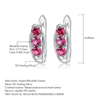 подлинный люксовый бренд real jewels Natural Colorful Treasure Rose Pomegranate Fashion ins Personality Серьги с серебряной инкрустацией s925