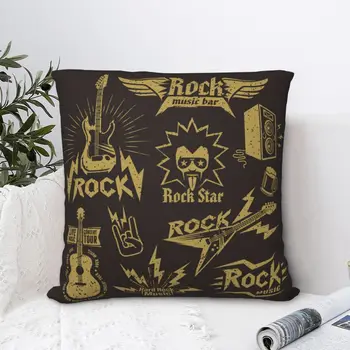 Рок-н-ролл, панк-рок музыка, наволочка из полиэстера, подушки для дивана, наволочка 45*45 см