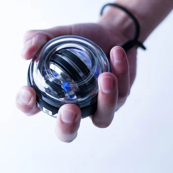 Светодиодный ручной мяч для запястья с электроприводом, самозапускающийся гироскопический мяч, силовой тренажер для мышц рук, тренажер для упражнений, усилитель оборудования