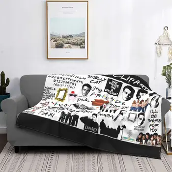 Фланелевое одеяло для ТВ-шоу друзей, мультяшное американское одеяло для кровати и дивана, ультра-Мягкое плюшевое тонкое одеяло