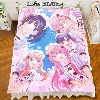 Флисовое одеяло из аниме, Megami no Kafeterasu, Tsukishima Riho, Лоскутный ковер, Мягкие постельные принадлежности, 200x150 см