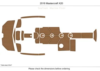 2016 Платформа для плавания Mastercraft X20 в кокпите 1/4 