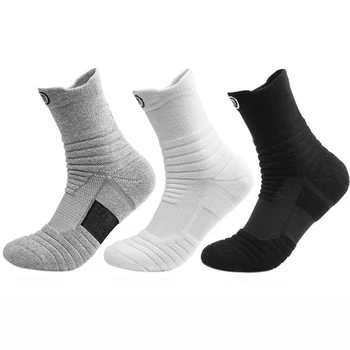 2шт компрессионных спортивных носков Super Elite Премиум-класса среднего покроя, подходящих для бега, бадминтона, футзала, баскетбола.