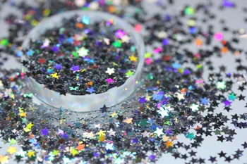 3 мм разноцветные голографические звездочки с блестками, акриловые пятизвездочные блестки, наконечники для украшения ногтей, набор для маникюра