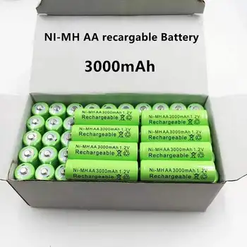 4 ~ 20 ШТ 1,2 В 3000 мАч NI MH AA Аккумуляторные батареи для предварительной загрузки, Перезаряжаемые NI-MH Аккумуляторные батареи для перезаправки, аккумуляторы для домашних животных Micrfono De La Cmara