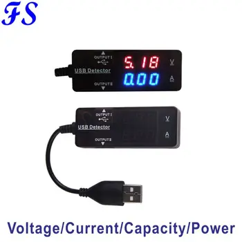 4 в 1 USB тестер Цифровой вольтметр постоянного тока amperimetro voltagecurrent meter амперметр детектор power bank зарядное устройство Индикатор напряжения