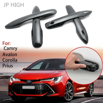 4 шт./компл. Боковая отделка из углеродного волокна Снаружи Наружной дверной ручки для Toyota Camry Corolla Prius -Up