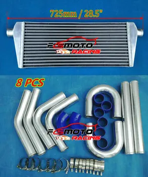 545x235x40 мм Универсальный Алюминиевый Интеркулер Turbo Tube & Fin In / Out 2 