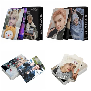 55 шт./компл. фотокарточки Kpop Stray Kids Felix Hyunjin Solo, карты Lomo, новый набор фотокарточек Straykids, подарки для фанатов