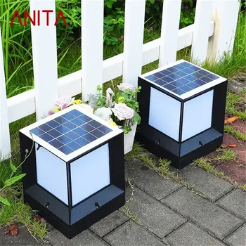 ANITA Solar, современный настенный наружный Кубический светильник, светодиодные Водонепроницаемые светильники для домашнего сада