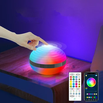 RGB Bluetooth Touch Saturn Light Светодиодный ночник USB пульт дистанционного управления 5 В Музыкальный ритм Гостиная Спальня Освещение атмосферы рабочего стола