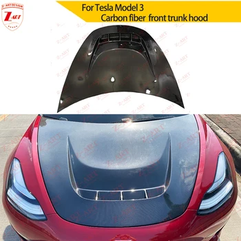 Z-ART для Tesla модель 3 передний капот из углеродного волокна для модели 3 передняя крышка багажника из углеродного волокна модель 3 передняя крышка багажника из углеродного волокна