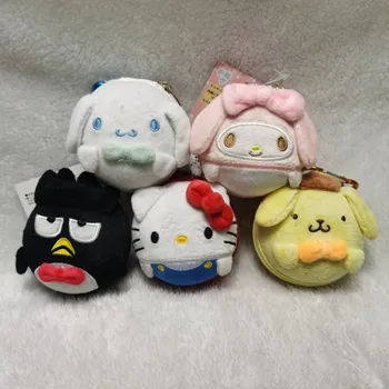 Аниме Kawai Kuromi Hello Kittys Sanrioq Кошелек для монет, Круглая сумка для хранения мелочи в наушниках, защитный чехол, сумка для хранения, подарок для девочек