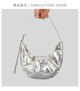 Брендовая Дизайнерская Женская Сумка через Плечо с Металлическим Узором PUSnake, Модная сумка через плечо на Шнурке, Сумка-Бродяга, Тренд 2023 года