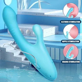 Вибрационный фаллоимитатор в форме акулы, точка G, вибратор-кролик, 8 скоростей, стимулятор сосков, клитора, секс-игрушка для женщин, массажер для влагалища