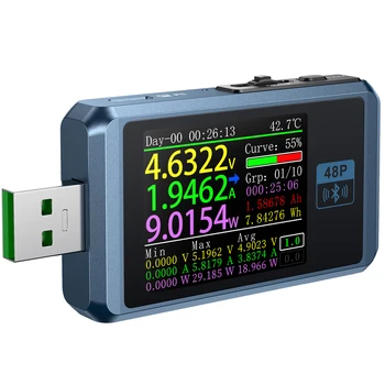Вольтметр FNIRSI Амперметр USB TYPE-C Обнаружение Зарядного Провода Триггер Для Расчета Емкости Аккумулятора Кабель Внутренний Устойчивый Инструмент